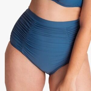 Shapermint Essentials High Waisted Shaping Bikini Bottom Ocean Blue 2XL New